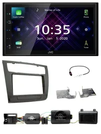 JVC DAB 2DIN Lenkrad Bluetooth USB Autoradio für BMW 1er PDC aut. Klima E87/E88/