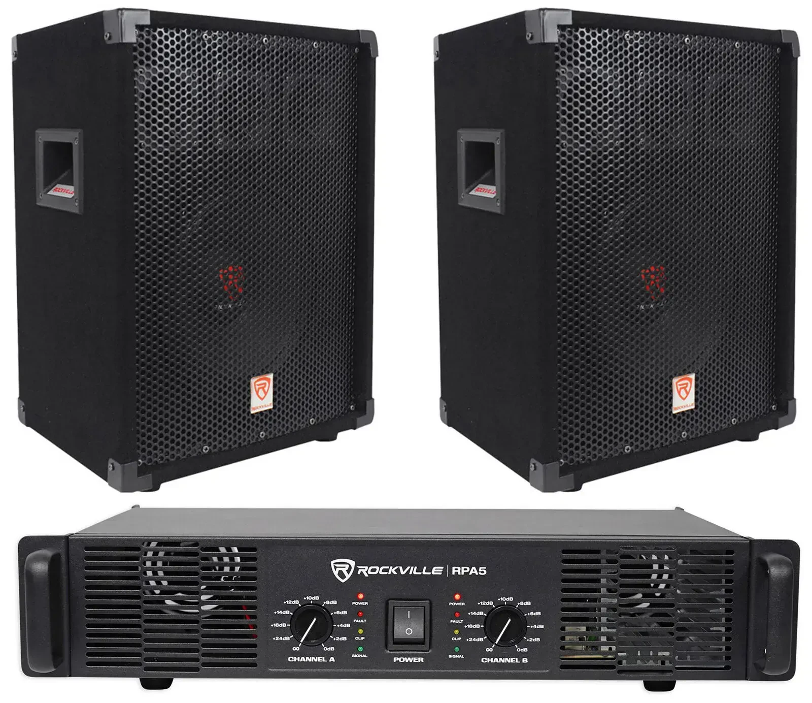 Пассивная акустическая система Rockville RSG10 Black 10” 400W 8 Ohm с усилителем (пара)