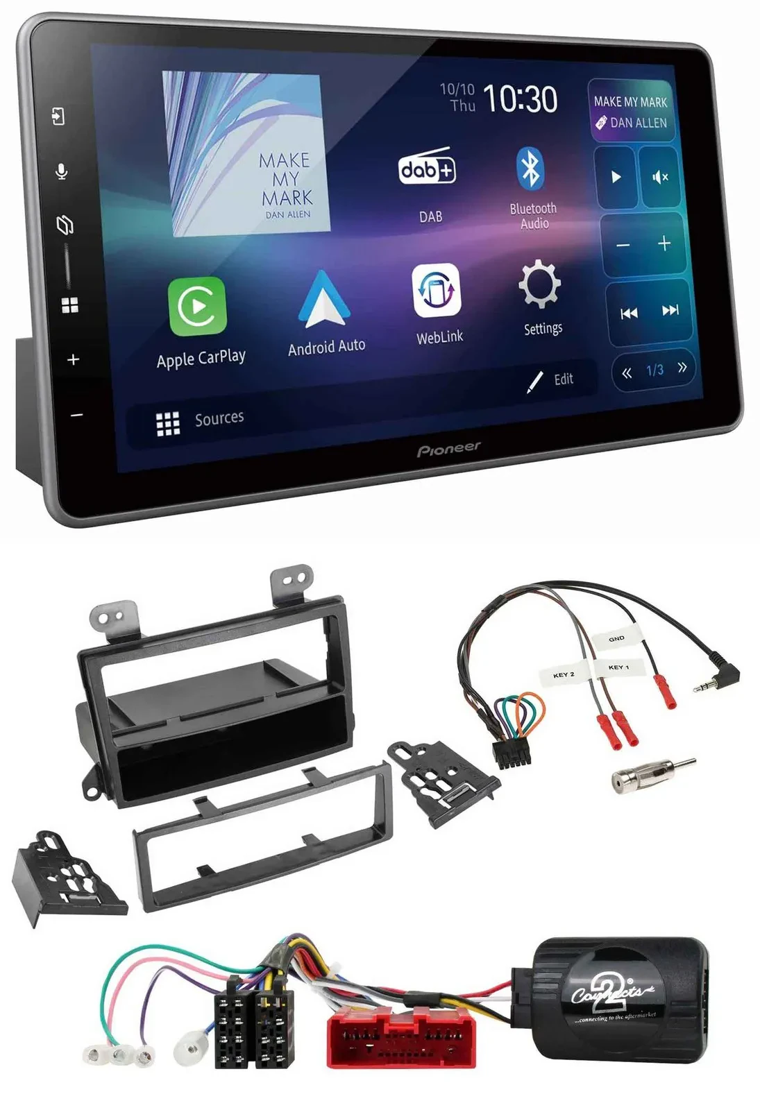 Pioneer Bluetooth USB DAB Lenkrad Autoradio für Mazda MPV (2000-2006)