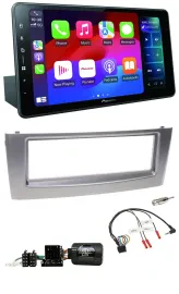 Pioneer Bluetooth DAB Lenkrad USB Autoradio für Fiat Grande Punto 2006-2010 grau