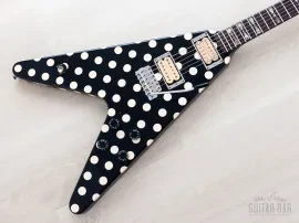 1980s Fernandes FV-105RR Randy Rhoads Flying V Polka Dot, Burny Japan