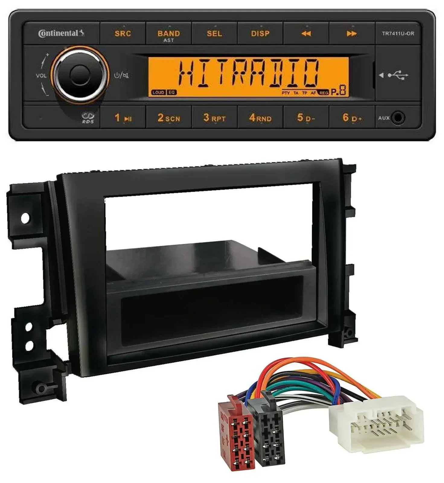 Continental 1DIN USB AUX MP3 Autoradio für Suzuki Gran Vitara (ab 2005)