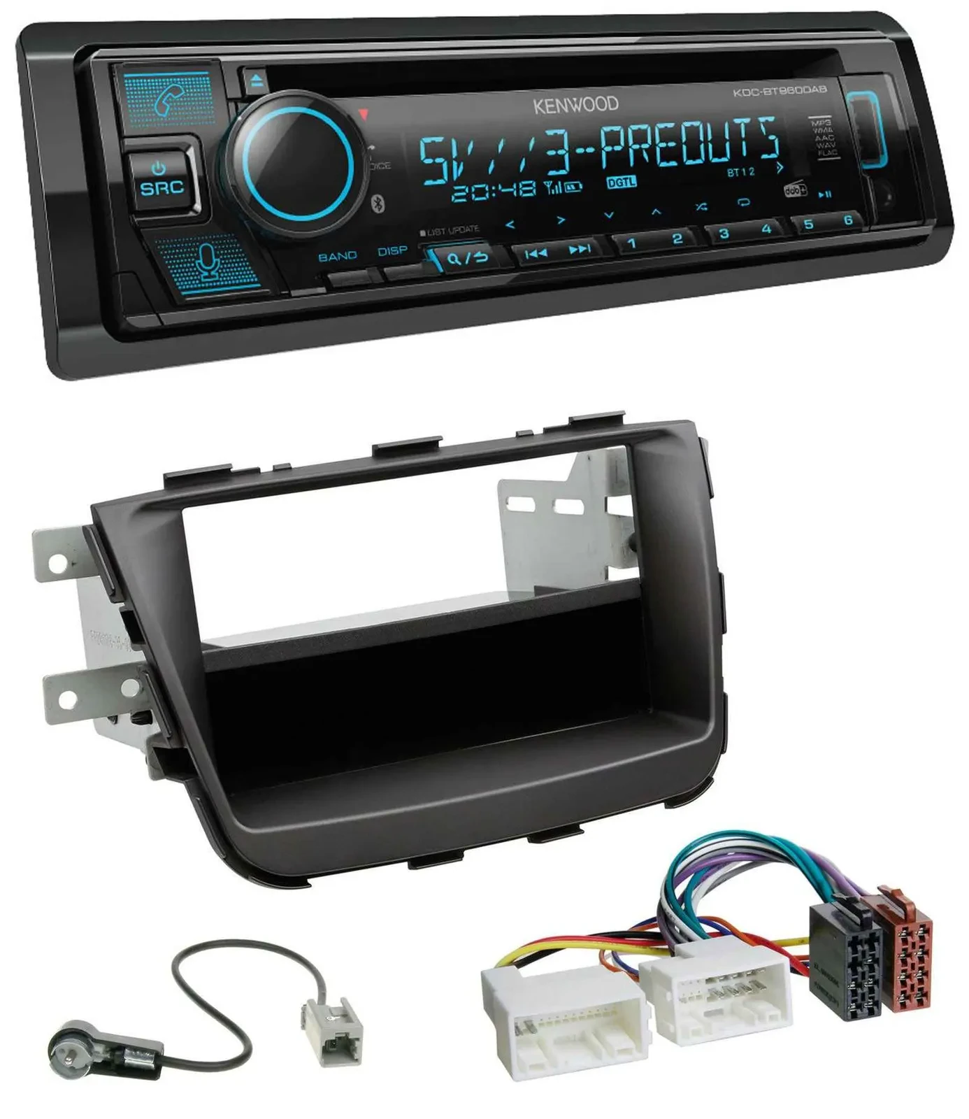 Автомагнитола для Kia Sorento II (2012–2015) Kenwood Bluetooth, USB, CD, MP3, DAB