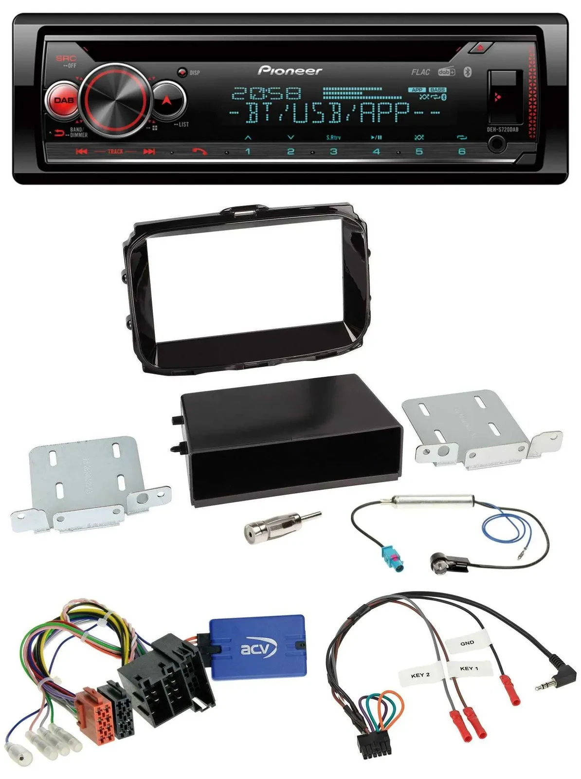 Pioneer Lenkrad DAB CD Bluetooth USB Autoradio für Alfa Romeo Giulietta 13-21 IS