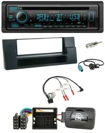 Автомагнитола Kenwood Bluetooth DAB CD USB для BMW 5 Series (E39) 2001–2004, совместима с кнопками на руле и активной аудиосистемой