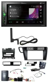 Автомагнитола для Audi Q5 (2008–2017) Pioneer 2DIN, Bluetooth, DAB, MP3, с адаптером для кнопок на руле