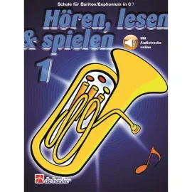 Учебное пособие De Haske Hören, Lesen, Spielen, Band 1 Bariton Euphonium in C