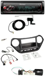 Автомагнитола для Hyundai i10 (с 2014) Pioneer Bluetooth, DAB, USB, черный