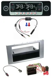 Dietz MP3 DAB Bluetooth USB Autoradio für Ford Fiesta Focus 2004-2008 silber