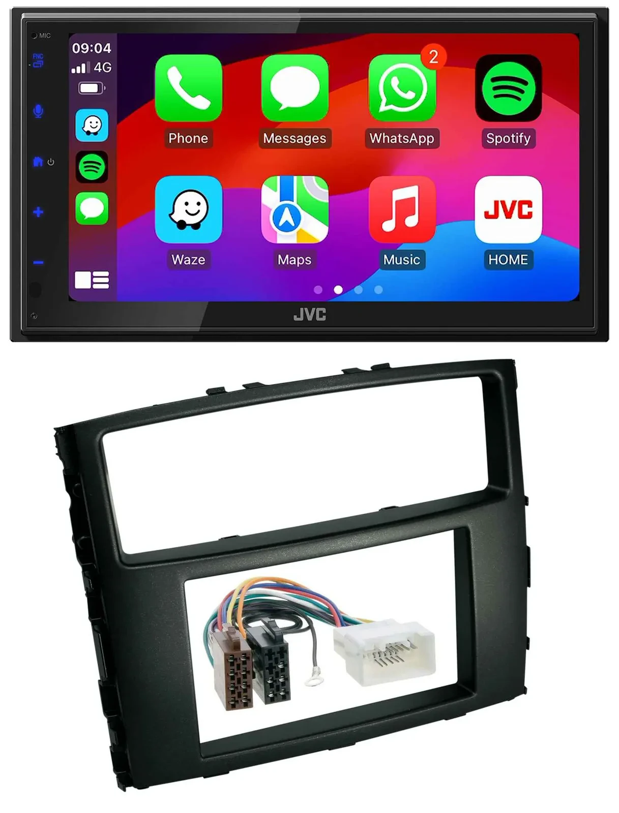 JVC Bluetooth USB MP3 2DIN DAB Autoradio für Mitsubishi Pajero 2006-2014