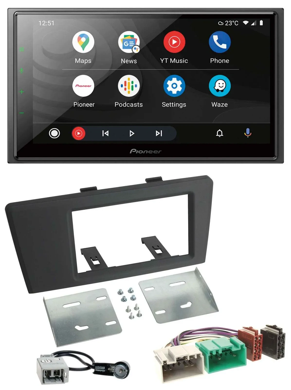 Pioneer USB 2DIN DAB MP3 Bluetooth Autoradio für Volvo S60 S70 C70 V70 00-03