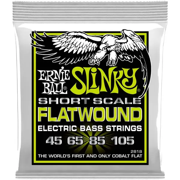 Струны для бас-гитары Ernie Ball 2818 Flatwound Slinky Regular Short Scale 45-105