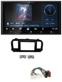 Kenwood Bluetooth 2DIN USB DAB MP3 Autoradio für Toyota Proace Verso ab 2016