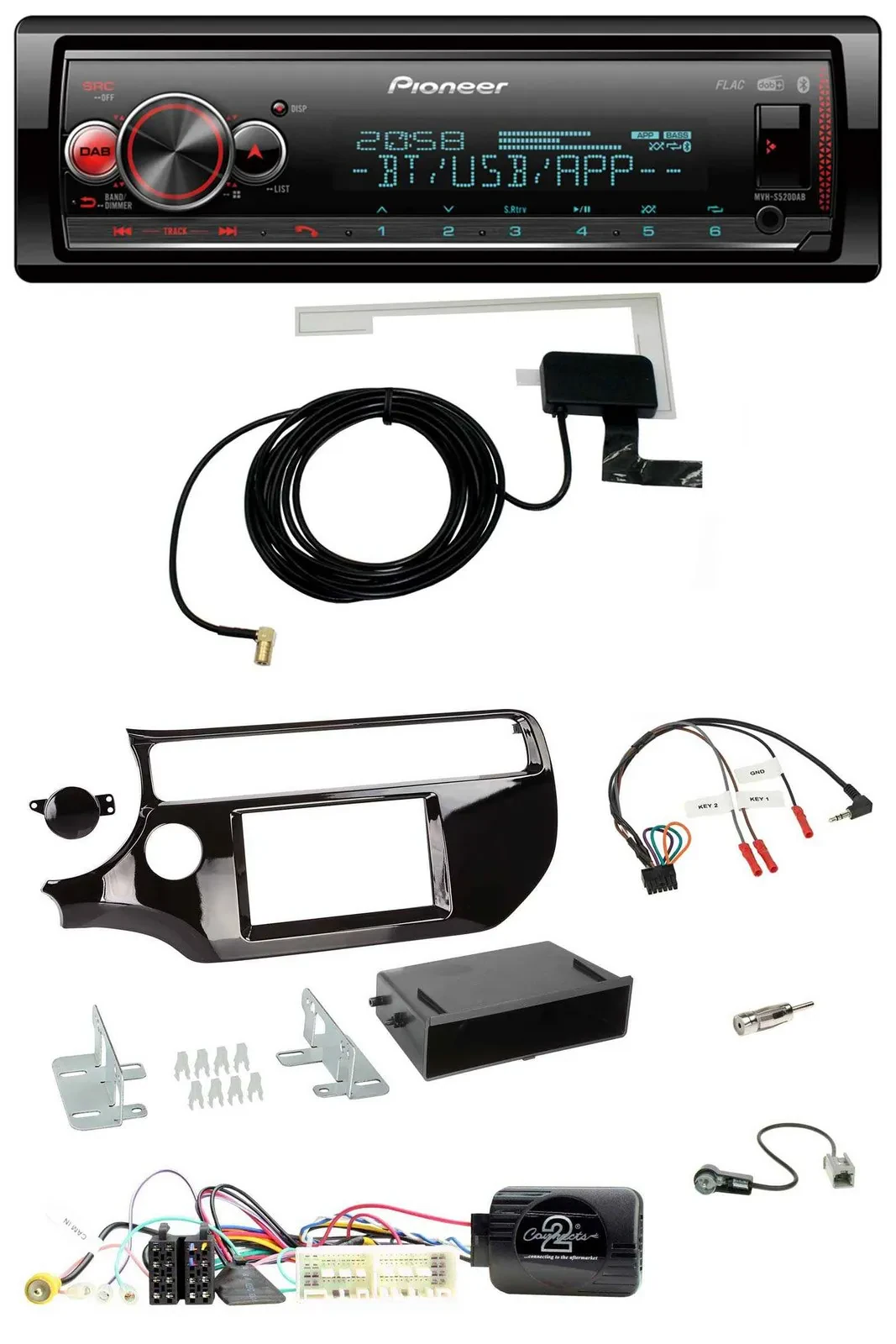 Pioneer Bluetooth DAB USB Lenkrad Autoradio für Kia Rio UB Facelift 2017-2023 pi