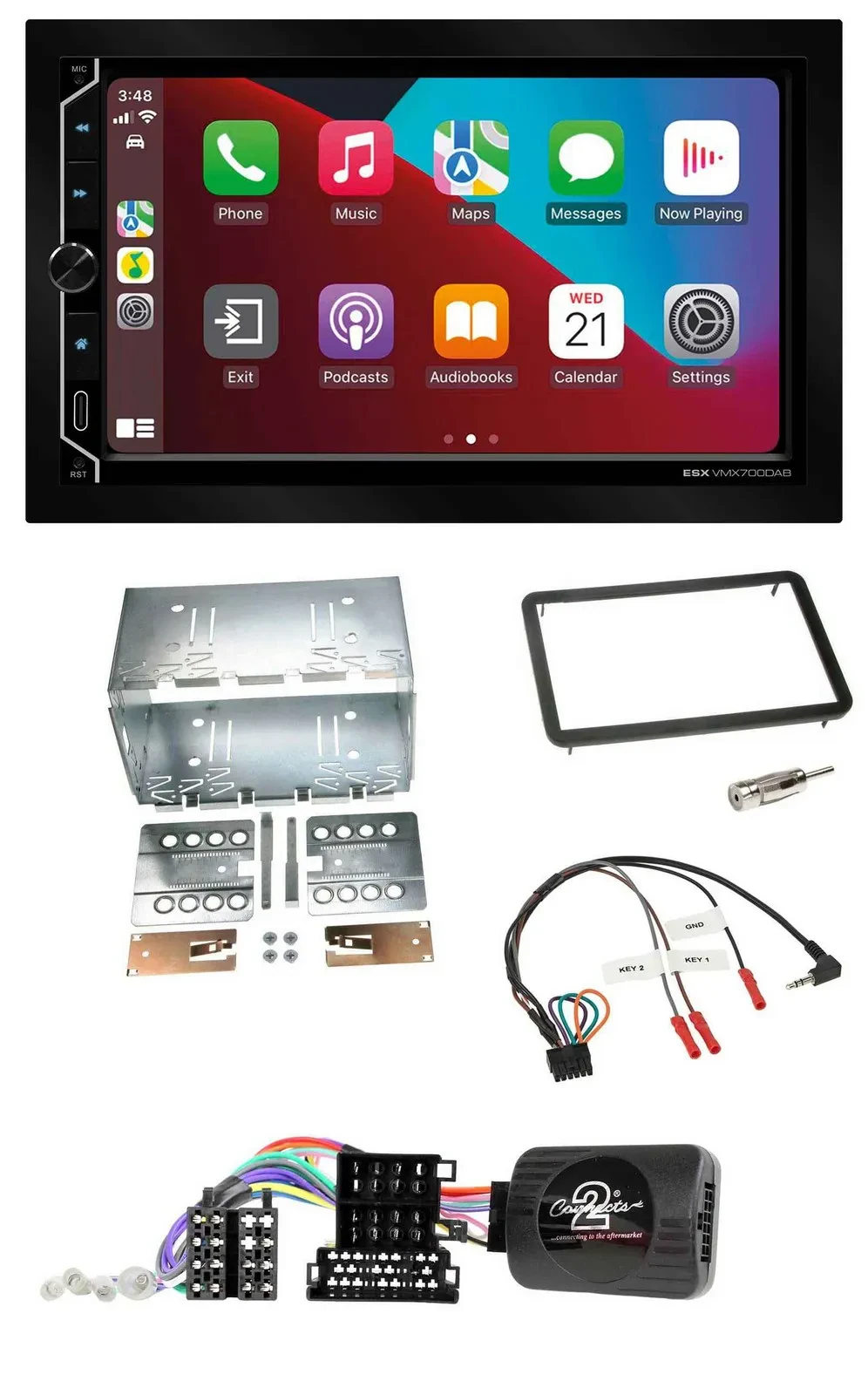 ESX 2DIN DAB USB Lenkrad Bluetooth Autoradio für Alfa Romeo 159 Brera Spider