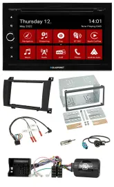 Автомагнитола Blaupunkt 2-DIN, Bluetooth, USB, TMC, DAB, навигация, для Mercedes SLK R171, поддержка кнопок на руле