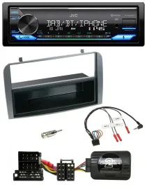 Автомагнитола для Alfa 147/GT JVC Bluetooth DAB USB, антрацит, с нишей
