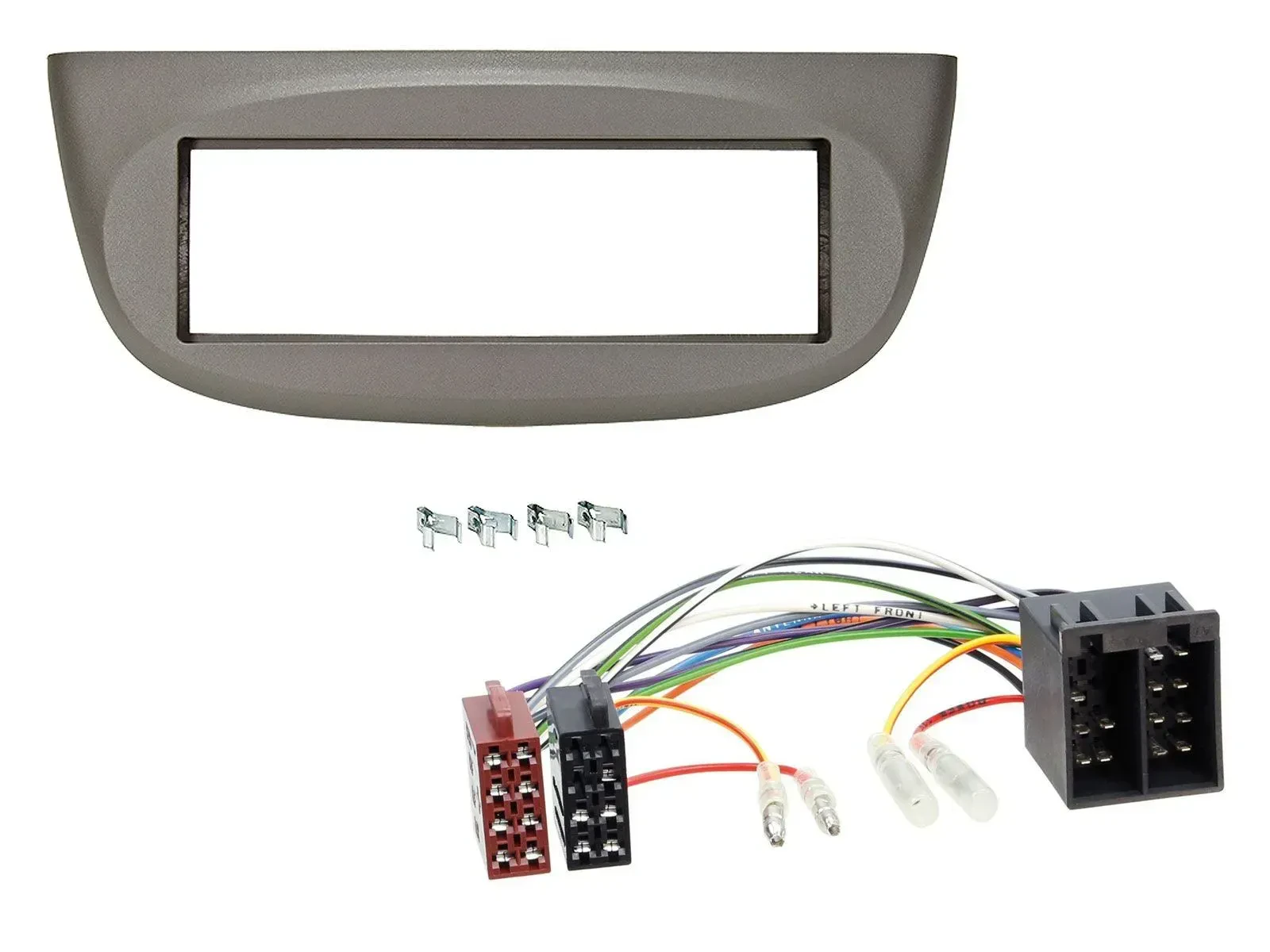 Einbauset DIN Autoradio für Renault Twingo 07-12 beige-grau