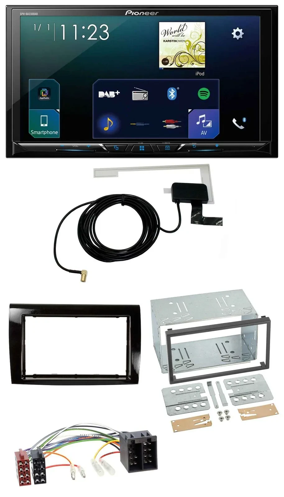 Pioneer 2DIN DAB USB MP3 Bluetooth Autoradio für Fiat Bravo (ab 2007)