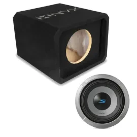 Сабвуфер пассивный для авто NVX NE81P 1×8", фазоинверторный, слот-порт, MDF 3/4", комплект