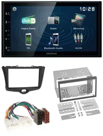 Автомагнитола Kenwood 2DIN Bluetooth MP3 USB DAB для Toyota Yaris (2003-2005)