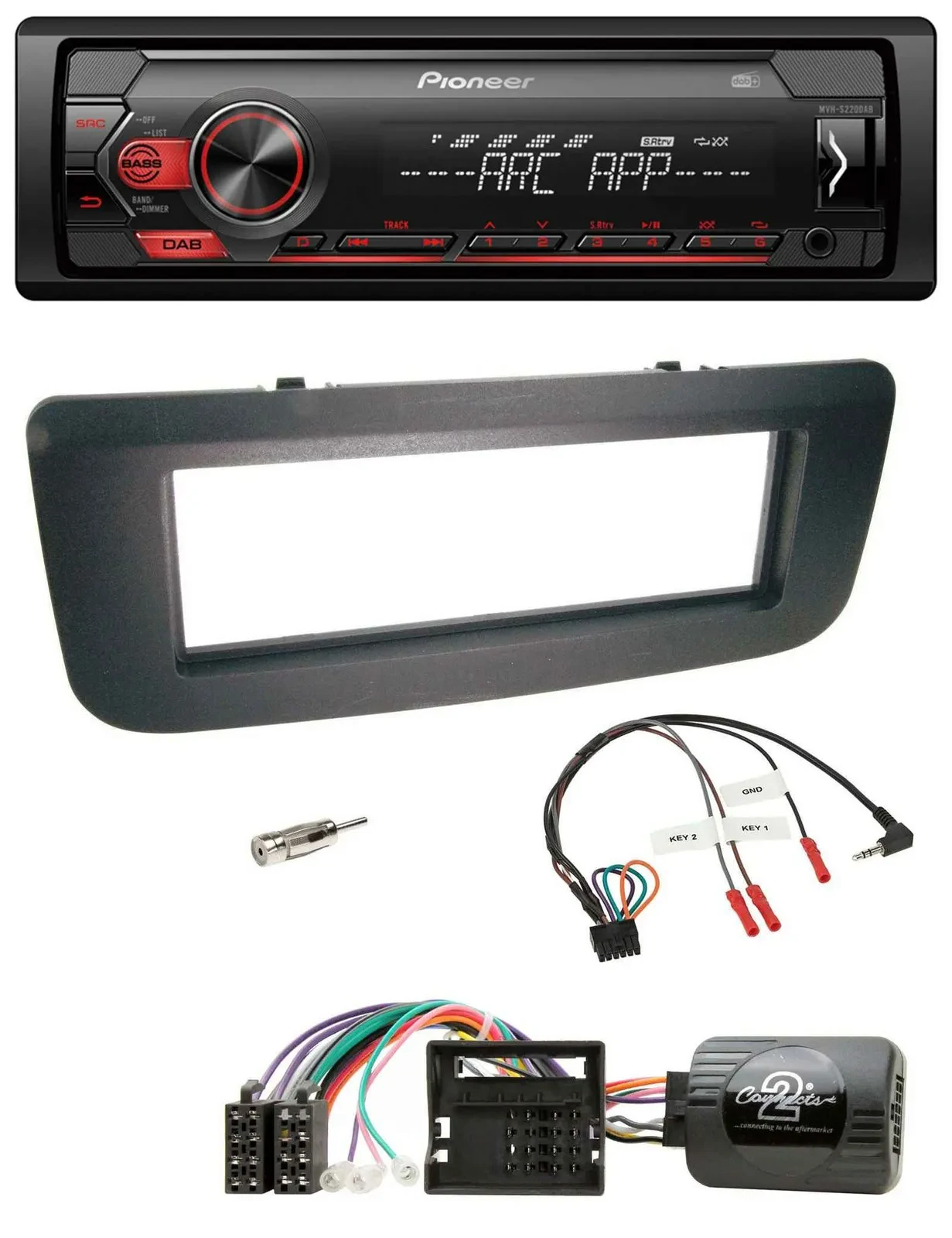 Pioneer DAB 1DIN MP3 Lenkrad USB Autoradio für Skoda Fabia 07-14 Praktik Roomste