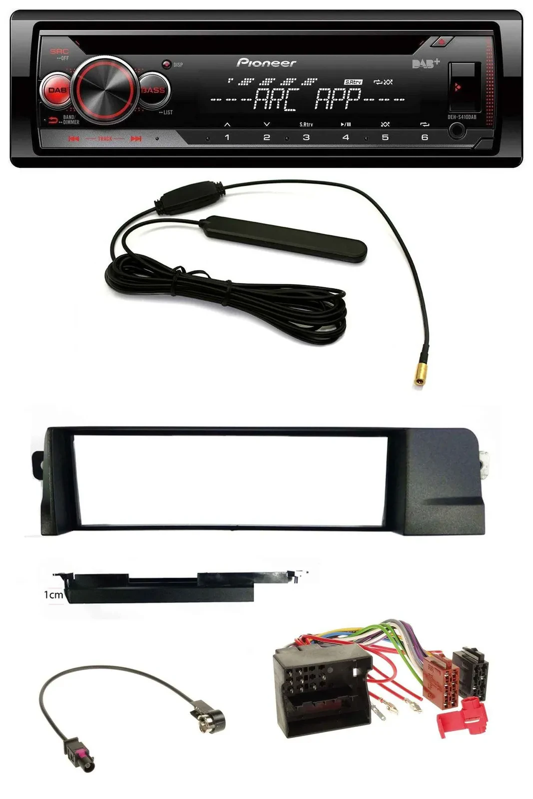 Pioneer CD USB AUX DAB MP3 Autoradio für BMW 3er E46 Profiversion Quadlock