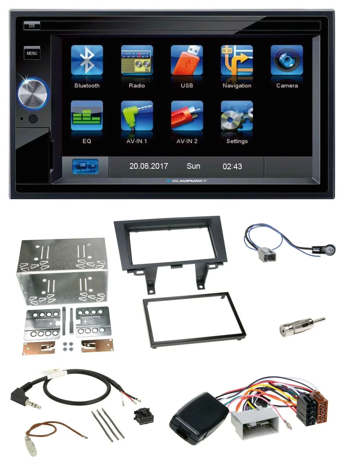 Blaupunkt SD USB TMC Bluetooth 2DIN Lenkrad Navigation für Honda CRV 2006-2012