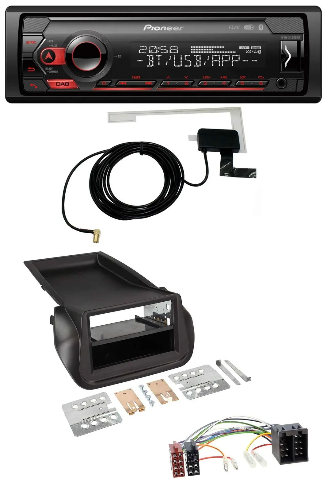 Автомагнитола для FIAT Fiorino Pioneer DAB, USB, MP3, Bluetooth