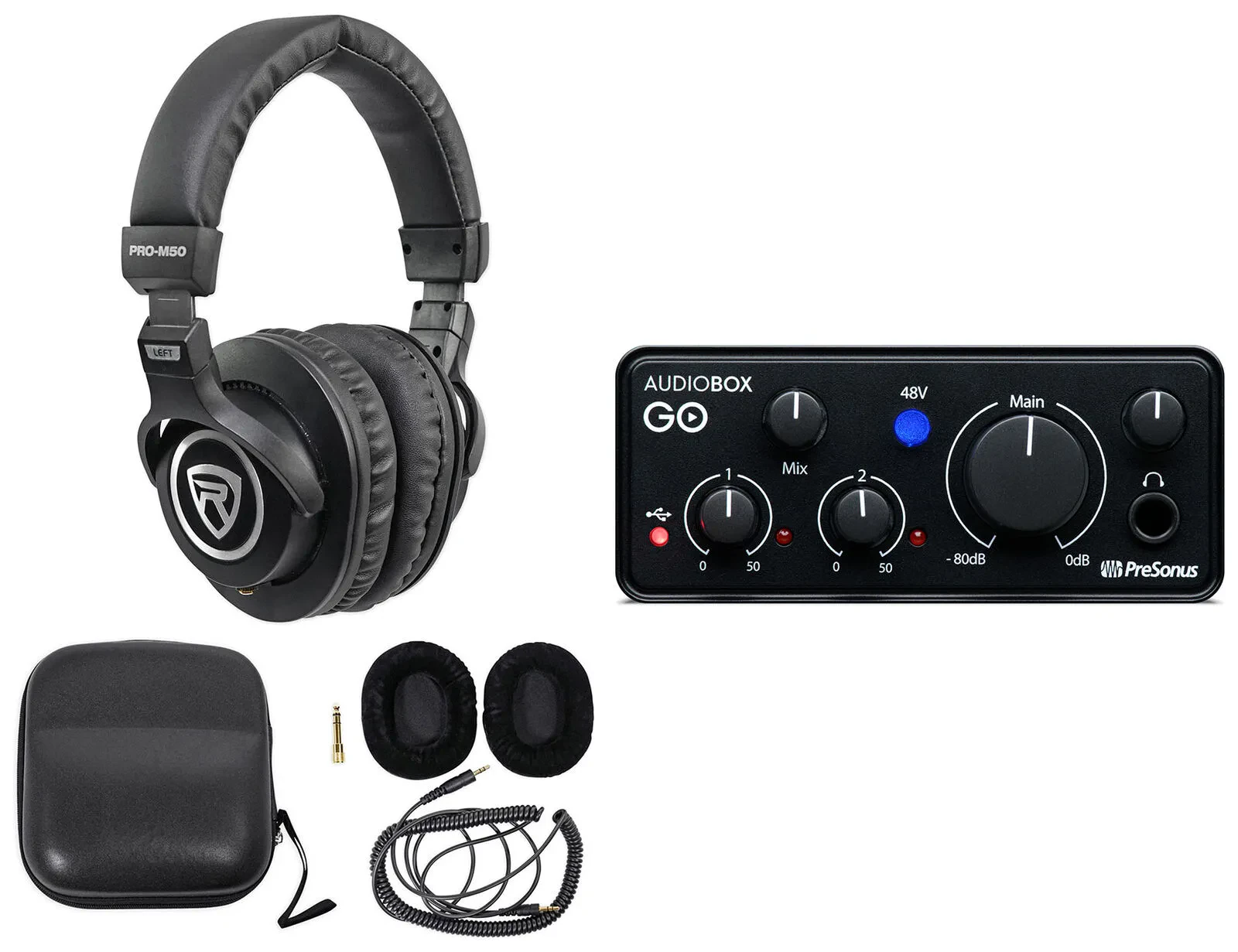 Presonus AudioBox GO 2x2 USB-C Bus Power Audio Recording Interface+Headphones