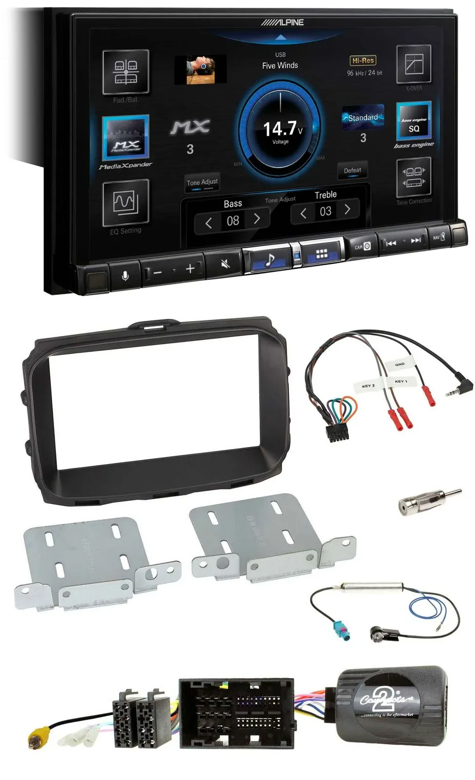 Alpine DAB 2DIN USB Bluetooth Lenkrad Autoradio für Alfa Giulietta 2013-2021 940