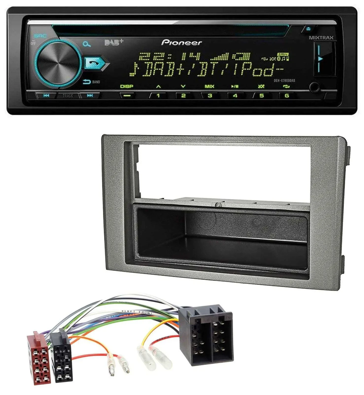 Pioneer DAB MP3 CD USB Bluetooth Autoradio für Iveco Daily (06-14) dunkelgrau