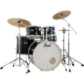 Pearl Export 5-Piece Shell Pack with 22 in. Bass Drum and Hardware Jet Black
