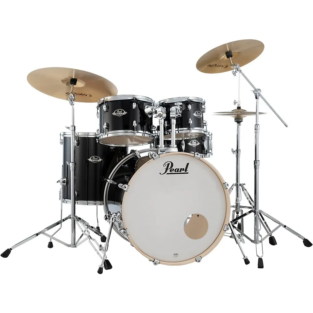Pearl Export 5-Piece Shell Pack with 22 in. Bass Drum and Hardware Jet Black