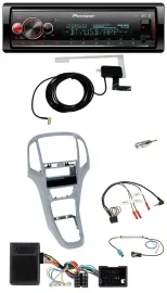 Автомагнитола для Opel Astra J (2009–2016) Pioneer Bluetooth, DAB, USB, платиново-серебристый