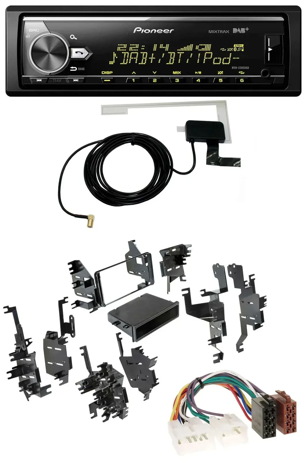 Автомагнитола для Toyota Highlander, Matrix, RAV4 Pioneer Bluetooth, DAB, USB, MP3