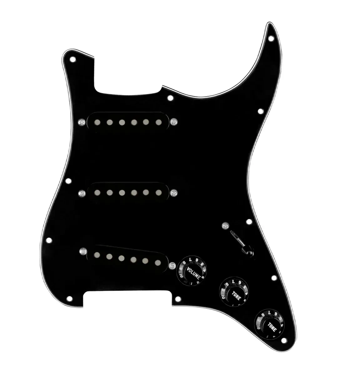 Пикгард для электрогитары Strat 920D Custom SLPG-VTGA-B-BPG-S5W с черными звукоснимателями и черным пикгардом, переключатель 5 позиций