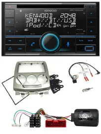 Kenwood CD 2DIN DAB USB Lenkrad Bluetooth Autoradio für Mazda 5 CR 2005-2010 sil