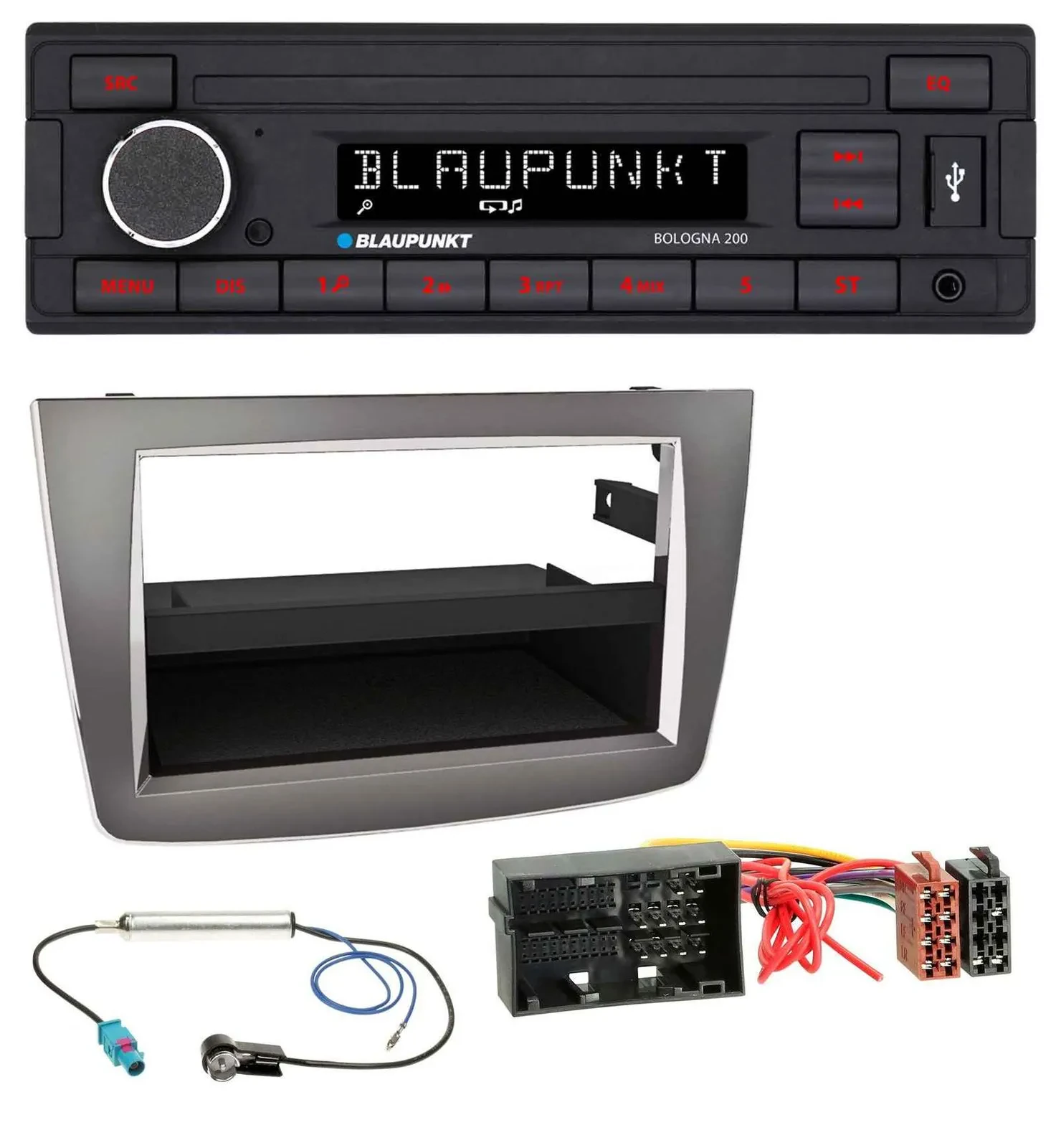 Blaupunkt MP3 AUX USB 1DIN Autoradio für Alfa Romeo Mito ab 14 955 silber
