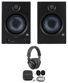 Pair Presonus Eris 5BT 2nd Gen 5" Studio Monitors w/Bluetooth + Headphones