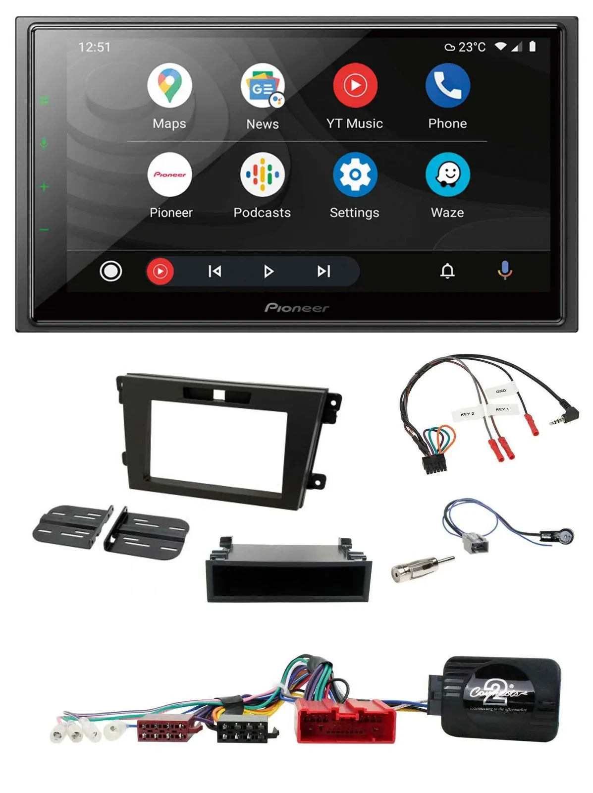 Pioneer USB 2DIN DAB Lenkrad Bluetooth Autoradio für Mazda CX-7 2008-2010