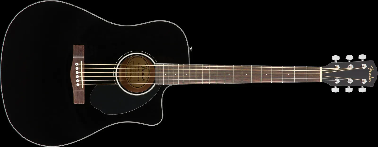 Fender CD-60SCE BK Acoustic Electric Cutaway Dreadnought Guitar - DEMO