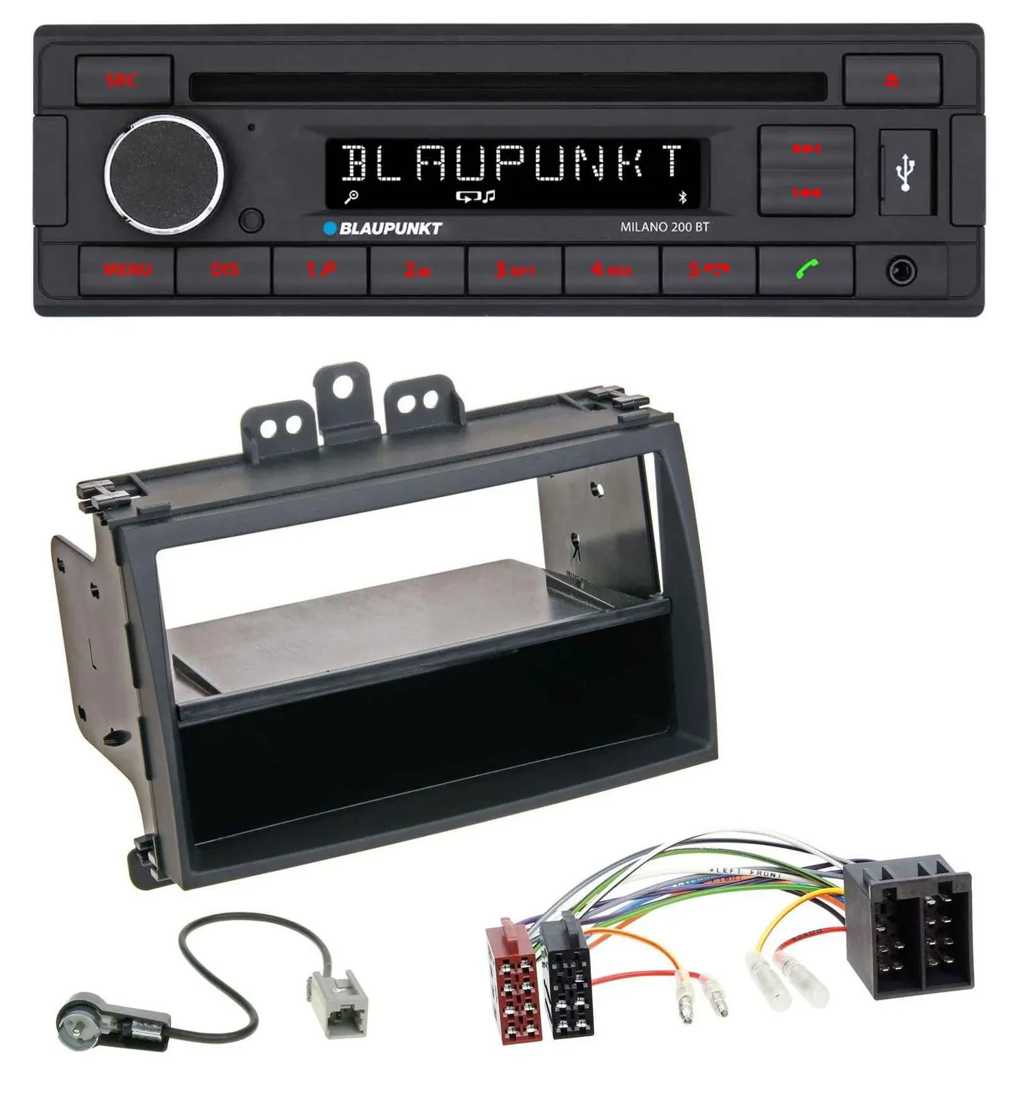 Автомагнитола для Hyundai i20 2008–2011 Blaupunkt MP3 USB CD Bluetooth AUX Rubber-Touch