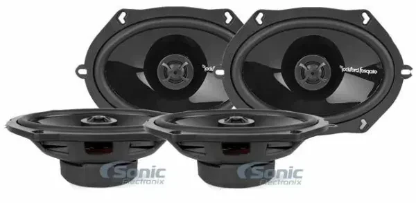 4) Rockford Fosgate P1572 Punch Series 5" x 7" 2-Way Coaxial Car Speaker Bundle