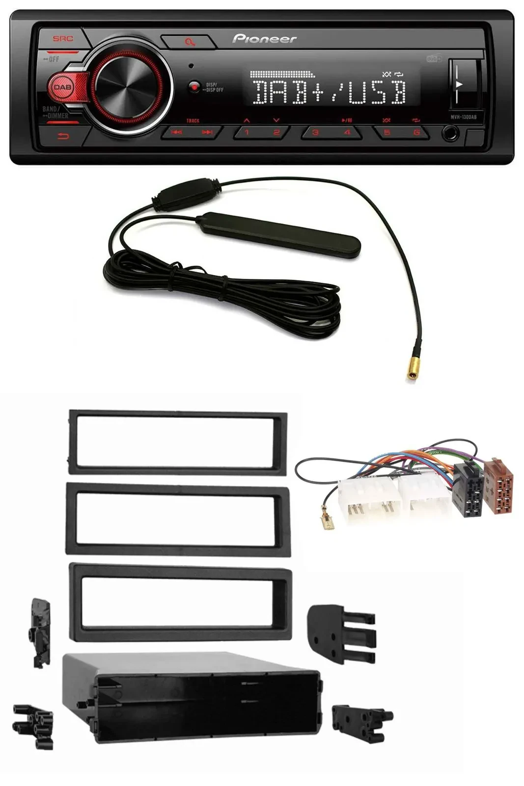 Автомагнитола Pioneer 1-DIN, MP3, DAB, USB, AUX для Mazda 929 (1973–1995)