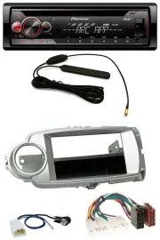 Pioneer CD USB AUX DAB MP3 Autoradio für Toyota Yaris (11-14) - silber