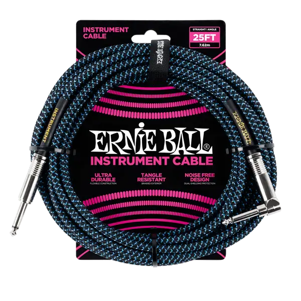 Инструментальный кабель Ernie Ball 6060 7.5м Braided Blue