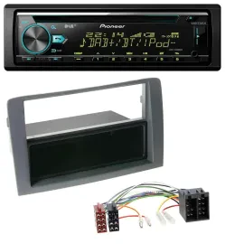 Pioneer DAB MP3 CD USB Bluetooth Autoradio für Fiat Idea (350, 03-11) - grau