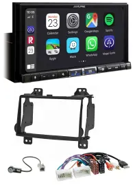 Alpine 2DIN DAB USB MP3 Bluetooth Autoradio für Hyundai H1 08-15 Aux-Eing. USB