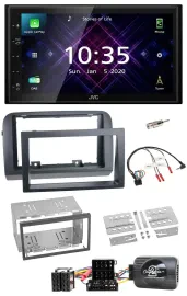 JVC DAB 2DIN Lenkrad Bluetooth USB Autoradio für Fiat Croma 2005-2010